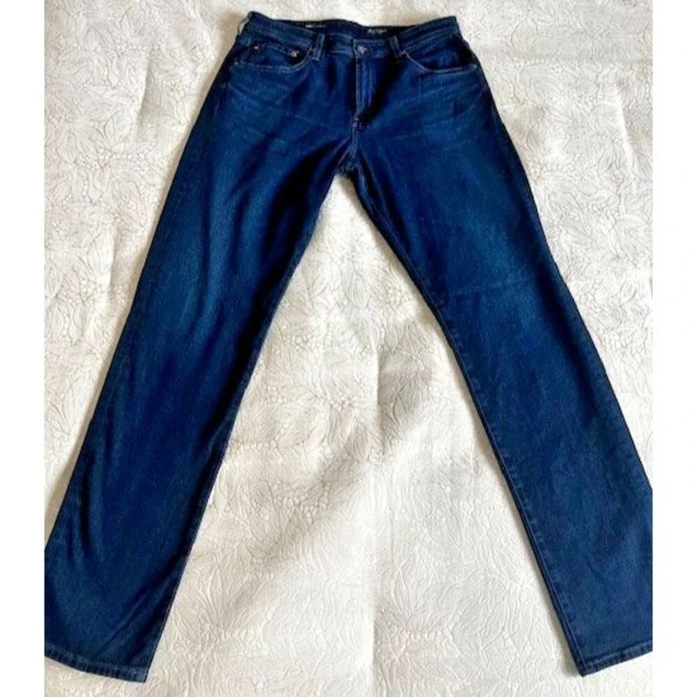 AG Adriano Goldschmied OWENS Dark Wash Mens 34X34 Straight Leg Jeans - Picture 3 of 16